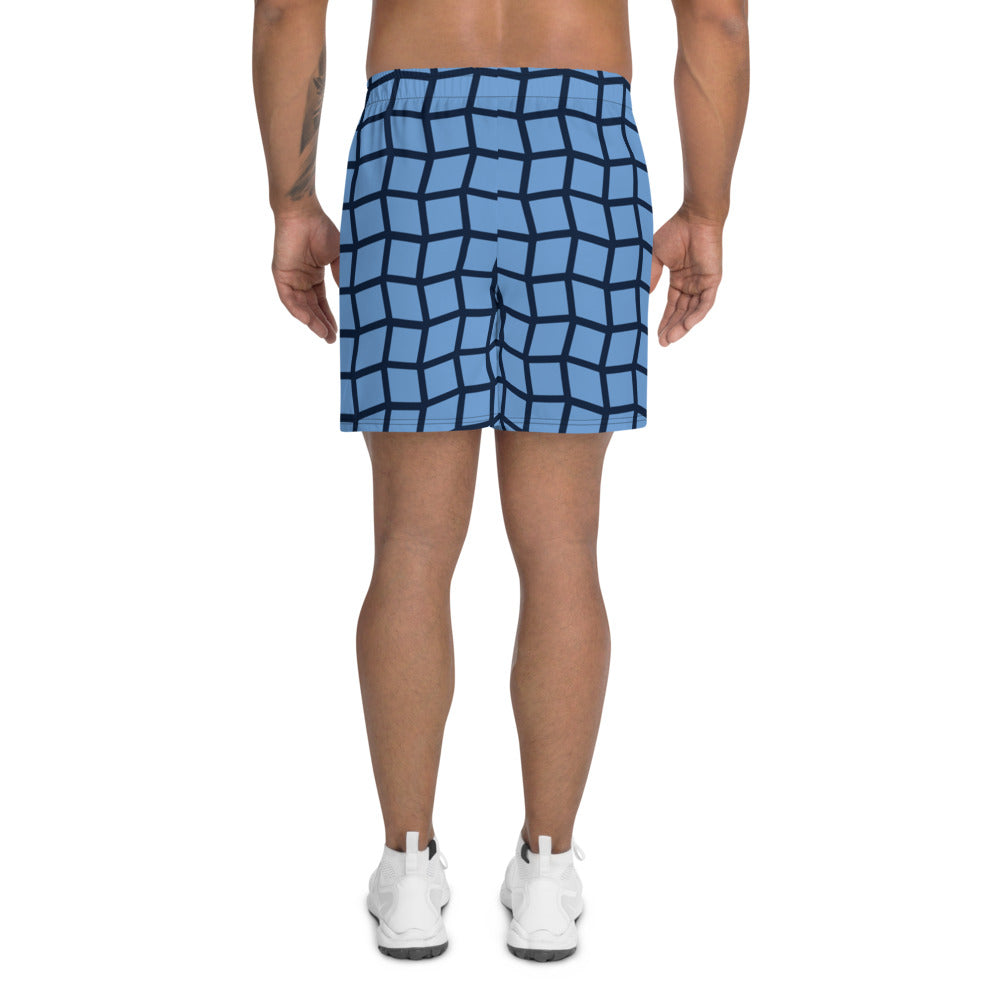 Men's Athletic Shorts: PICKLEBALL NET BLUE