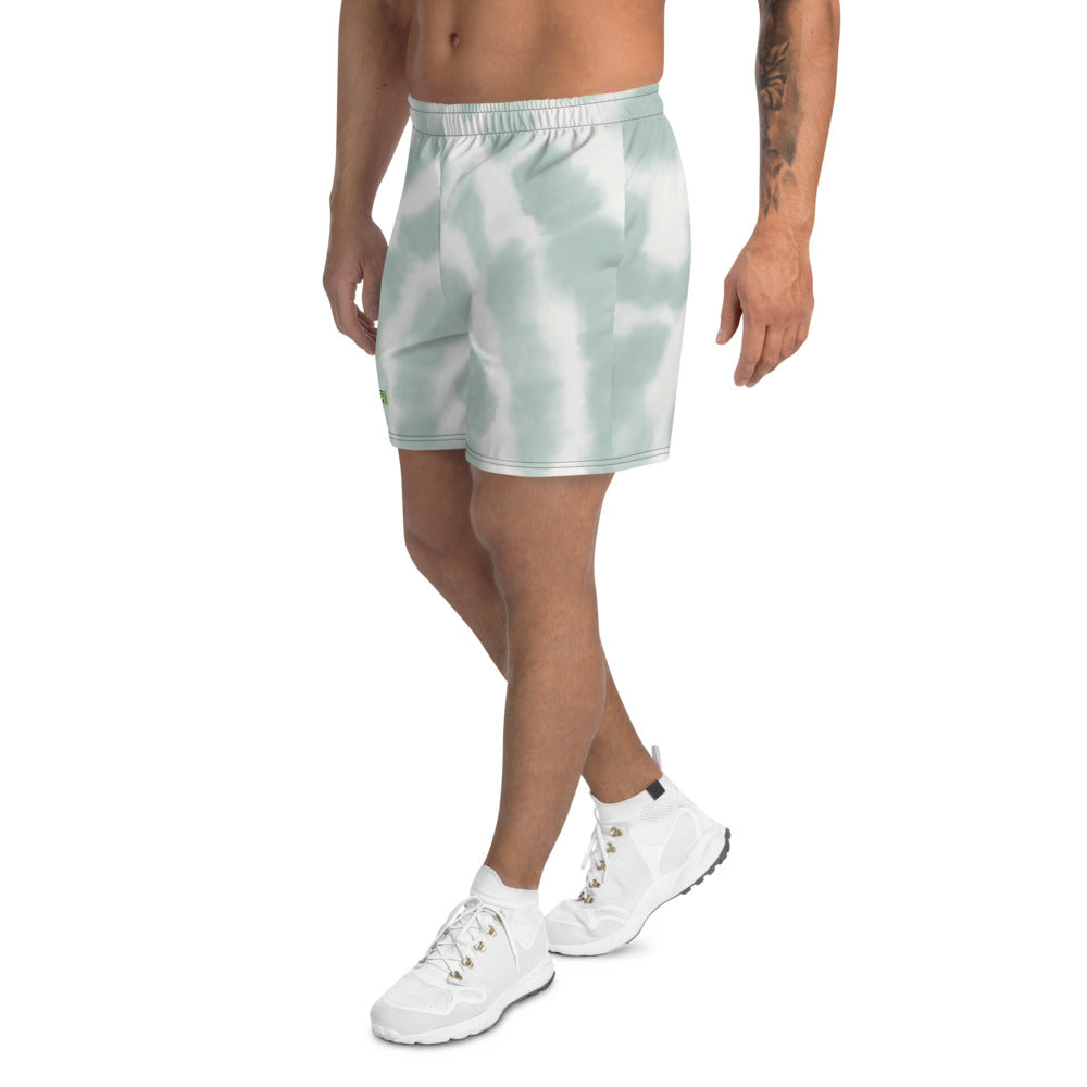 Men's Athletic Shorts: GREEN TIE DYE