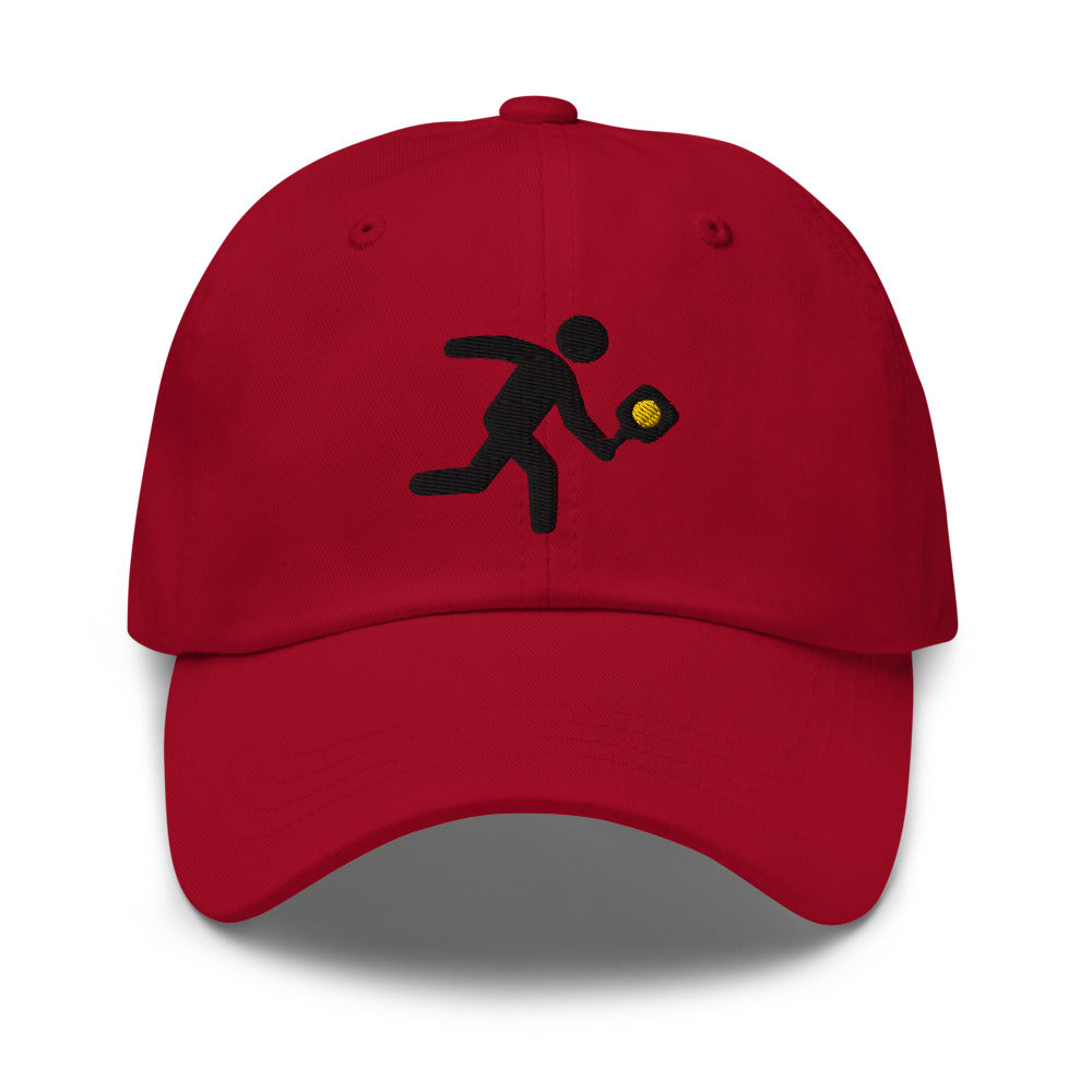 pickleball hat cap gotta pickleball on back Ozzie the pickleball player with pickleball on front embroidered Pickleball hat red