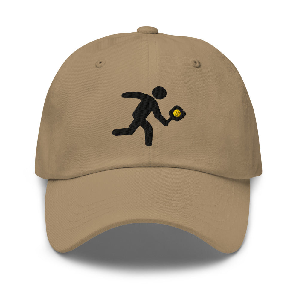 pickleball hat cap gotta pickleball on back Ozzie the pickleball player with pickleball on front embroidered Pickleball hat khaki
