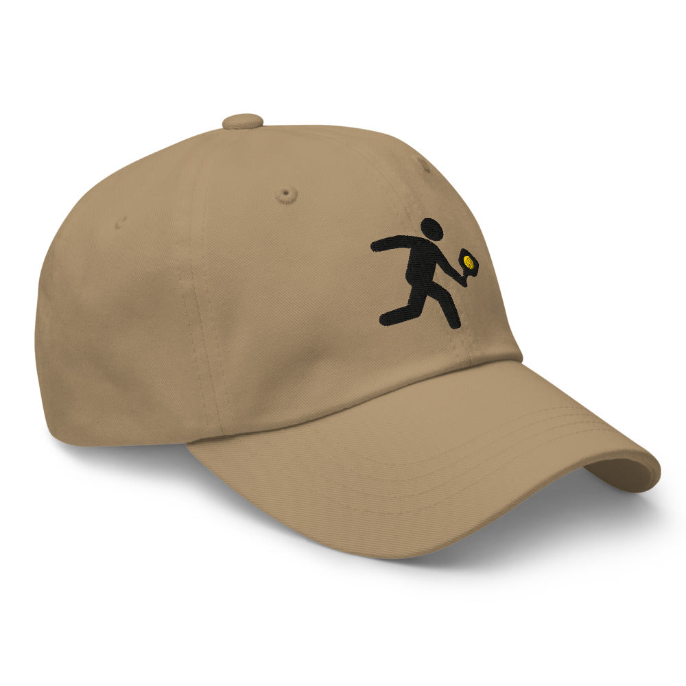 pickleball hat cap gotta pickleball on back Ozzie the pickleball player with pickleball on front embroidered Pickleball hat khaki