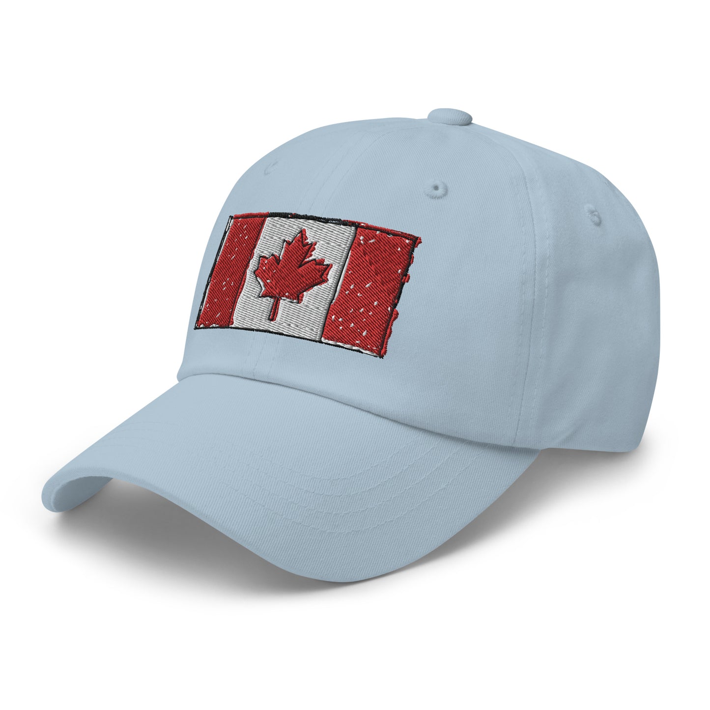 Cotton Twill Classic Cap: Embroidered Hat Canada Flag (more colors)