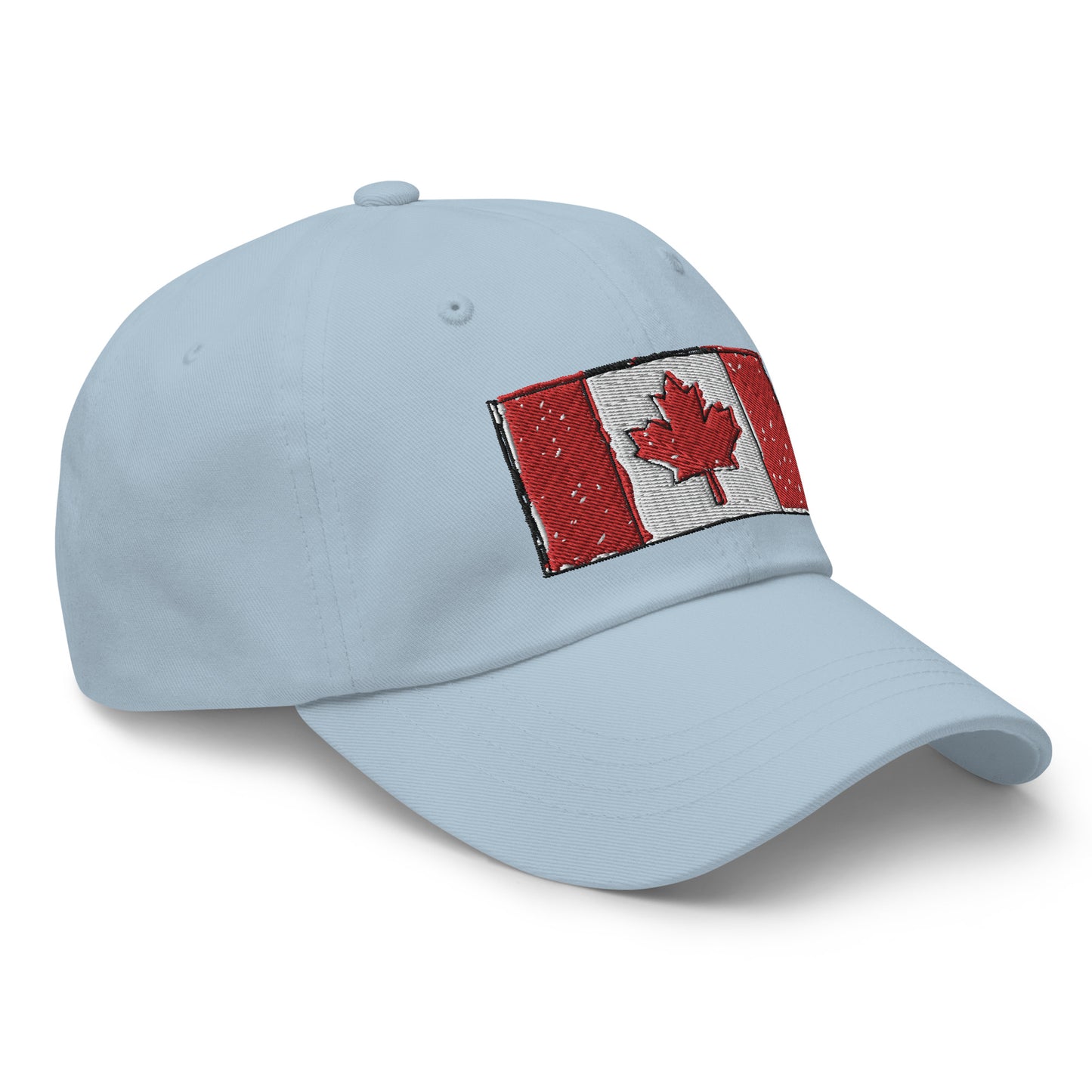 Cotton Twill Classic Cap: Embroidered Hat Canada Flag (more colors)
