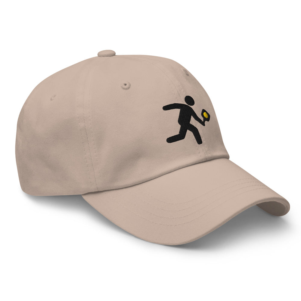 pickleball hat cap gotta pickleball on back Ozzie the pickleball player with pickleball on front embroidered Pickleball hat stone
