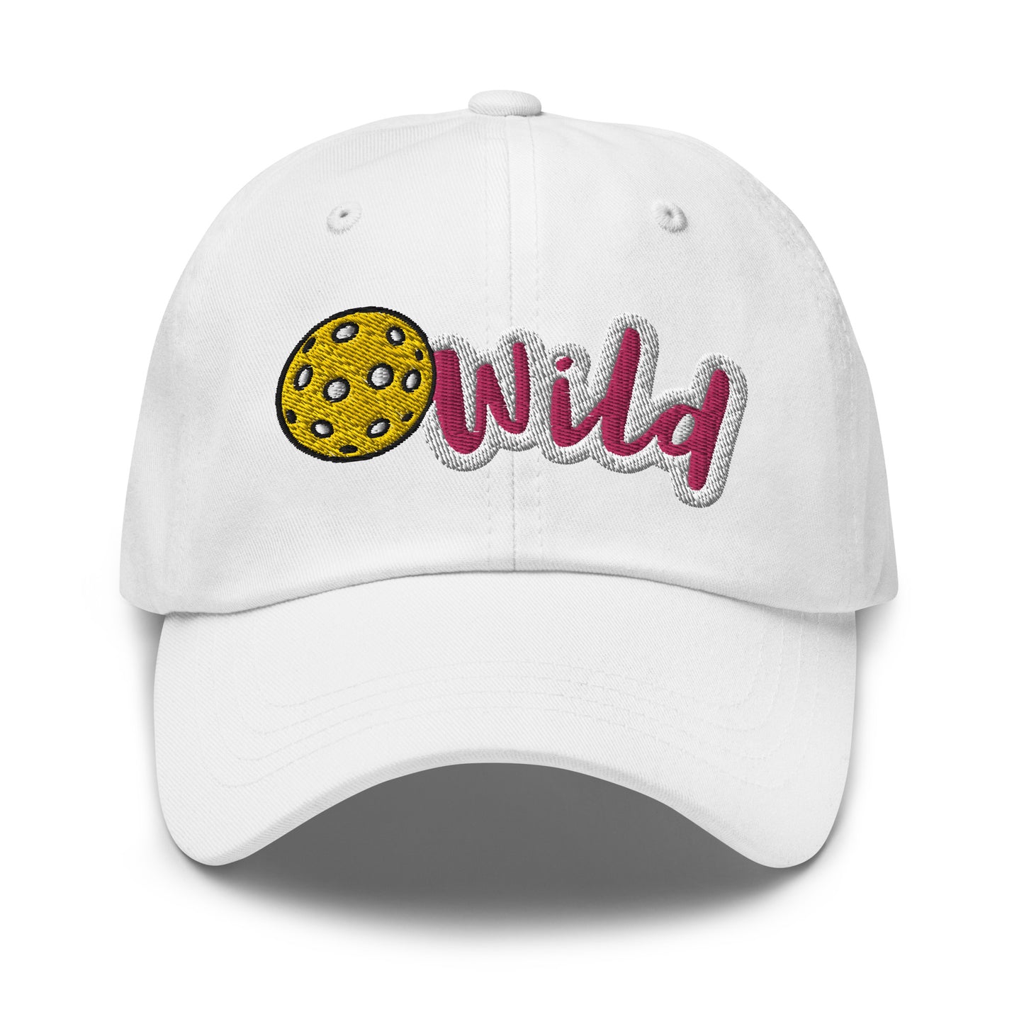 Cotton Twill Classic Cap: Embroidered Hat Pickleball Wild (more colors)