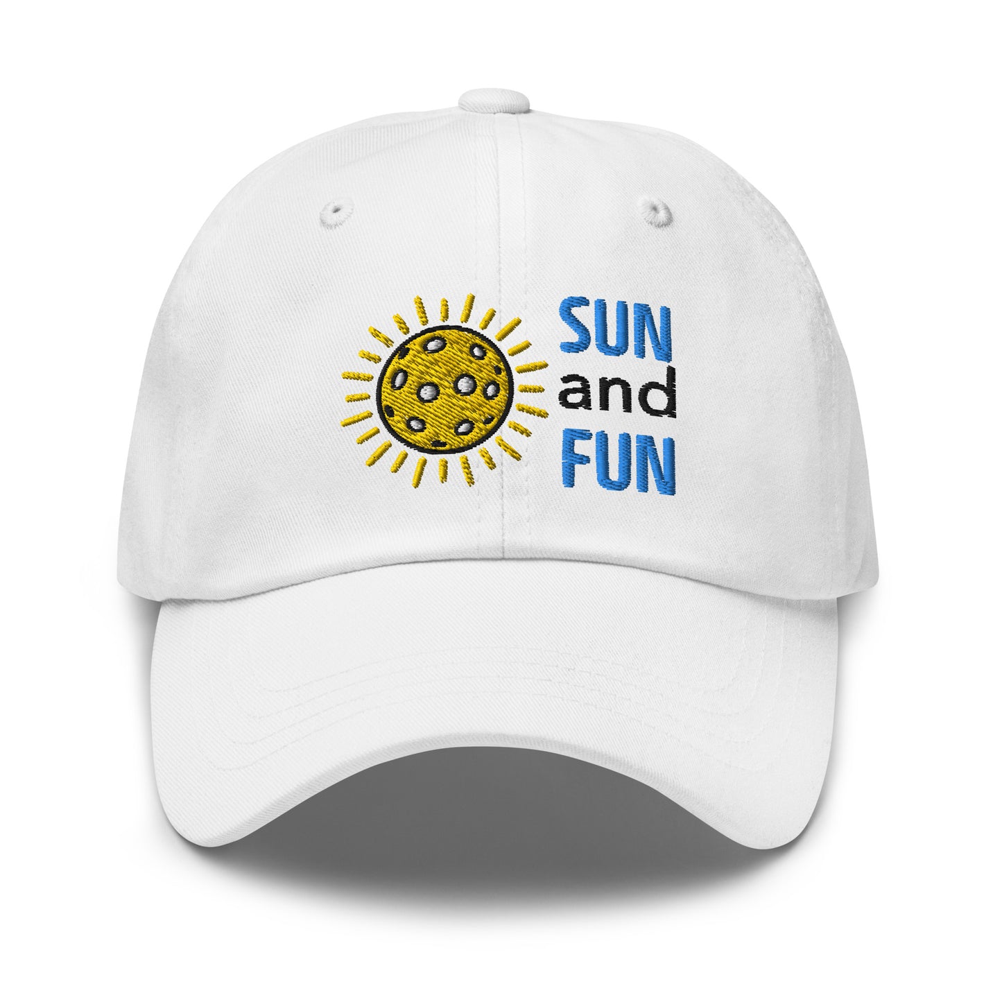 Cotton Twill Classic Cap: Embroidered Hat Pickleball Sun and Fun (more colors)