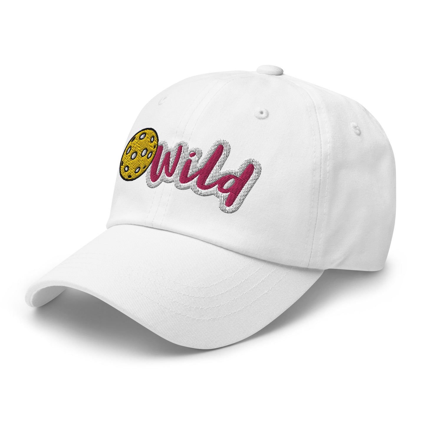 Cotton Twill Classic Cap: Embroidered Hat Pickleball Wild (more colors)