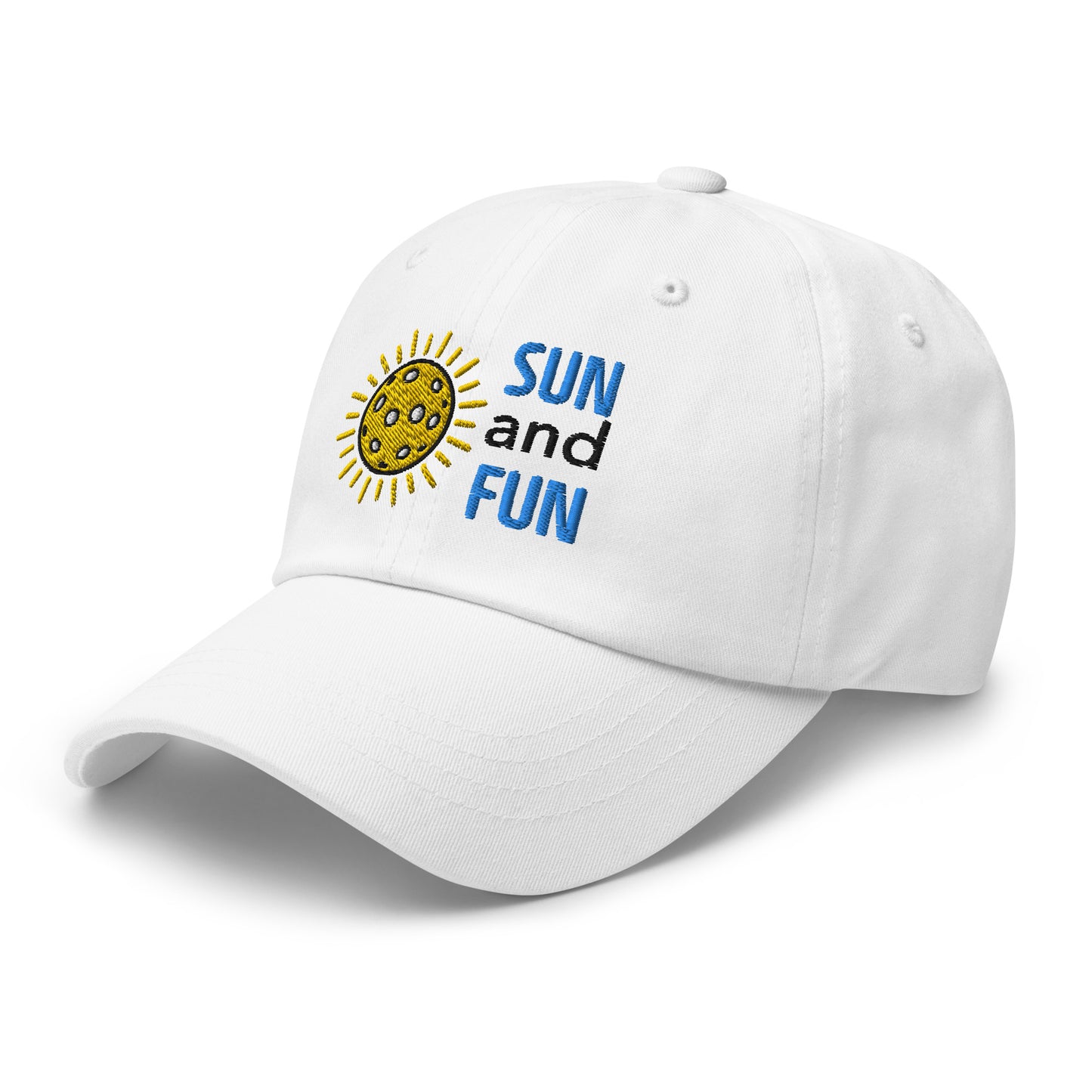 Cotton Twill Classic Cap: Embroidered Hat Pickleball Sun and Fun (more colors)