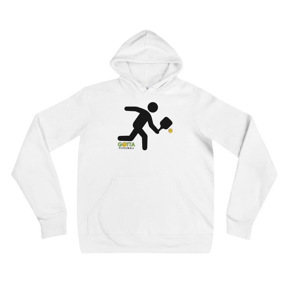 Unisex Hoodie Cotton/Fleece: MASCOT OZZIE GOTTA PICKLEBALL WHITE
