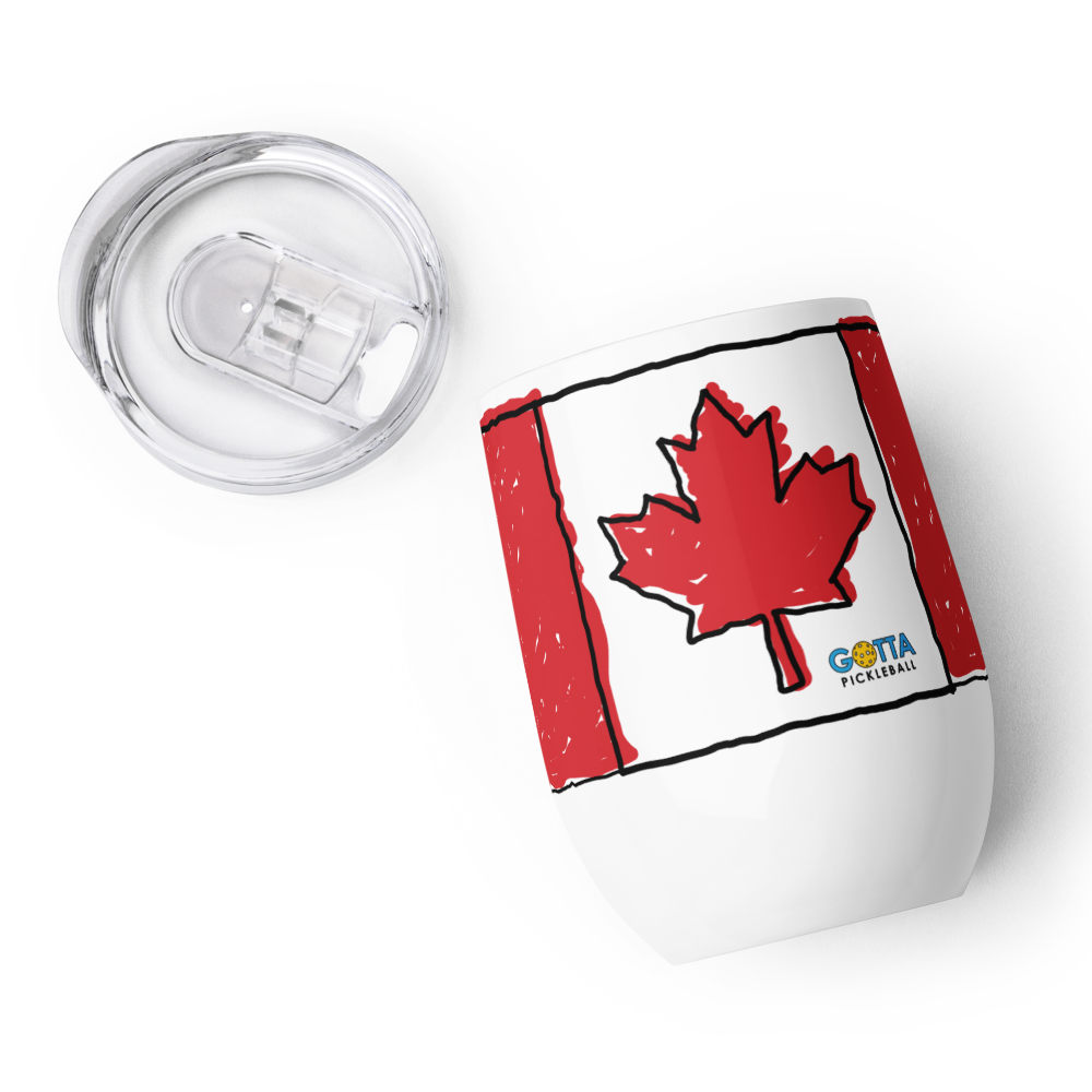 Wine tumbler: Canada Maple Leaf