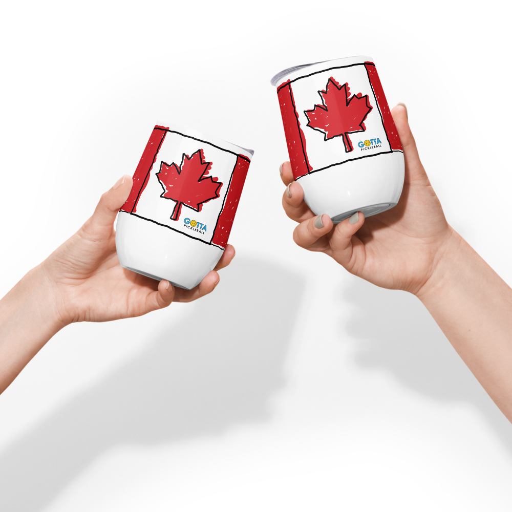 Wine tumbler: Canada Maple Leaf