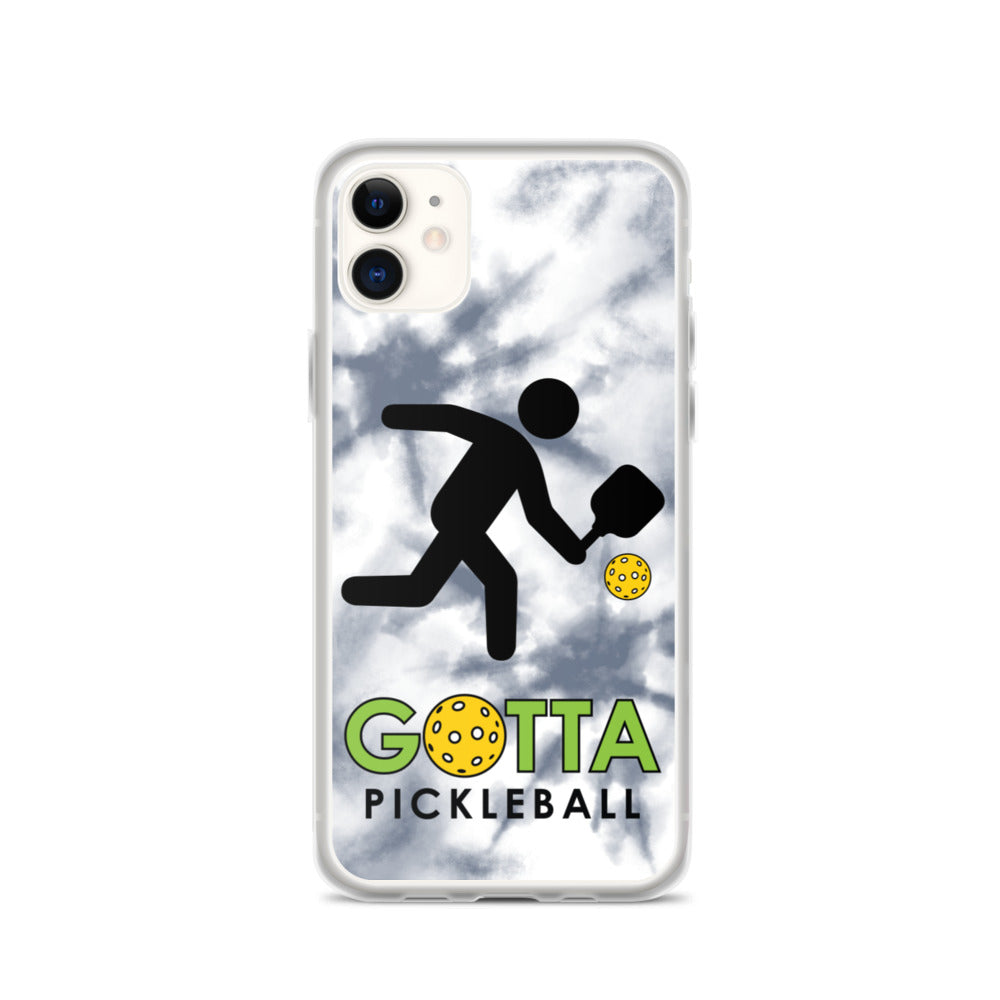 iPhone Case: GOTTA PICKLEBALL WITH OUR MASCOT OZZIE TIE DYE GRAY