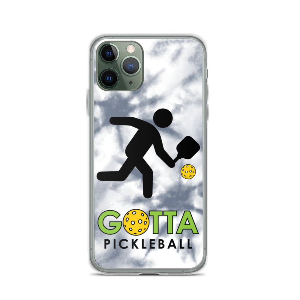 iPhone Case: GOTTA PICKLEBALL WITH OUR MASCOT OZZIE TIE DYE GRAY