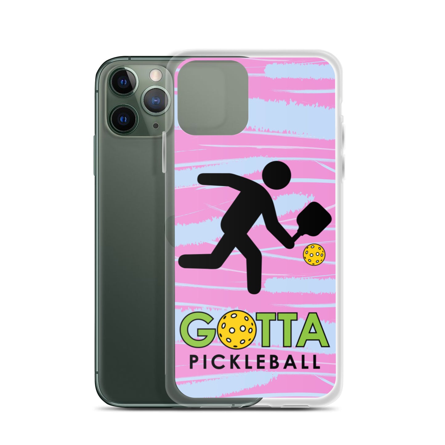 iPhone Case: GOTTA PICKLEBALL WITH OUR MASCOT OZZIE PINK & BLUE
