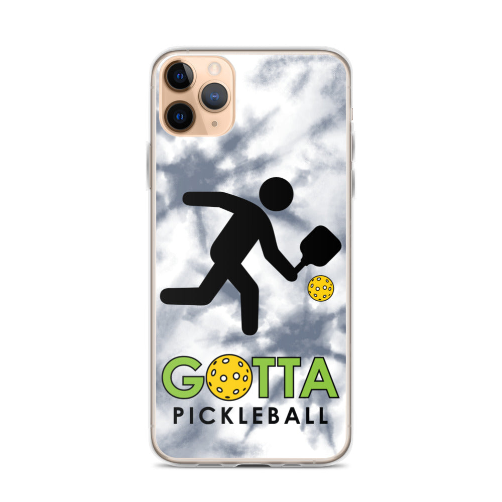 iPhone Case: GOTTA PICKLEBALL WITH OUR MASCOT OZZIE TIE DYE GRAY