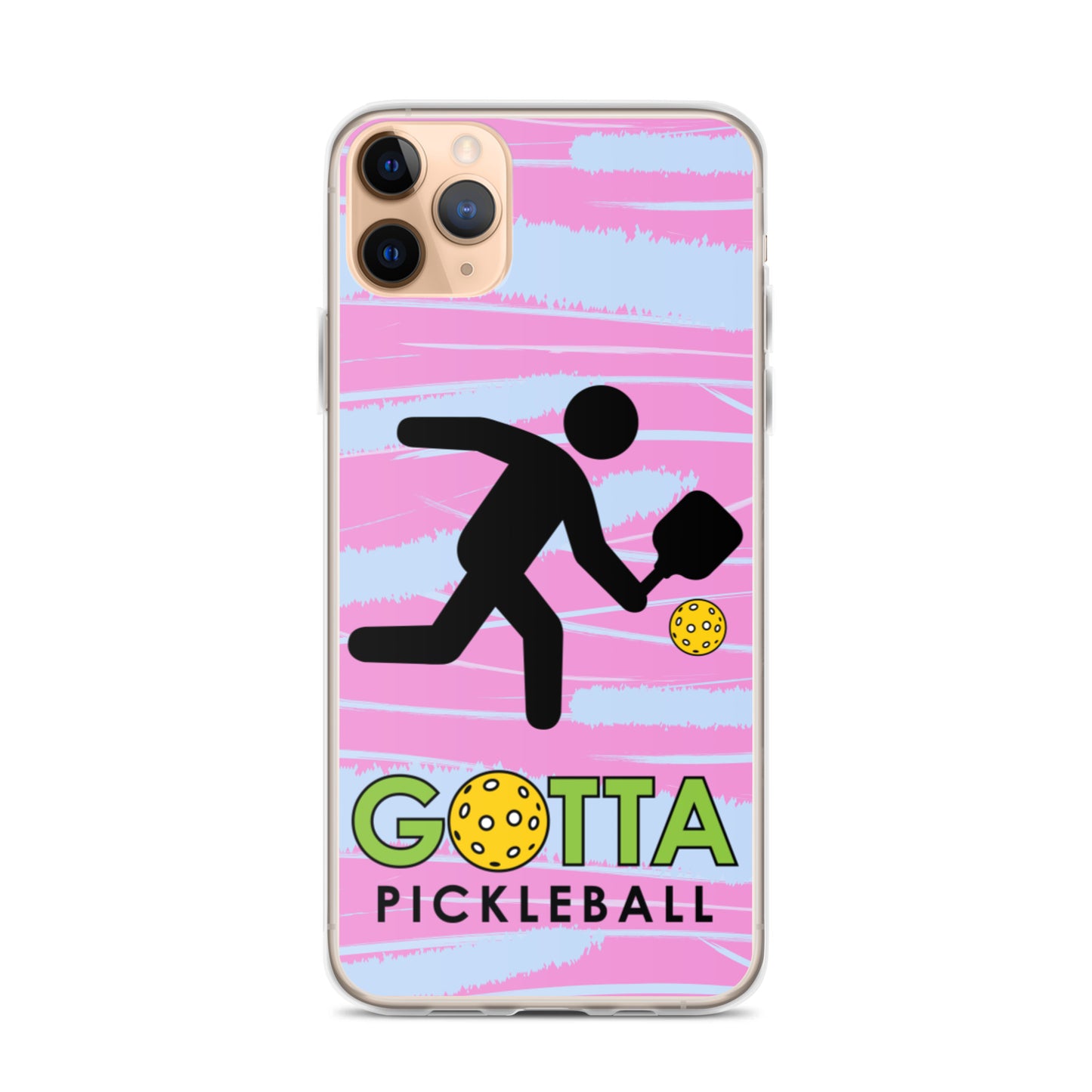 iPhone Case: GOTTA PICKLEBALL WITH OUR MASCOT OZZIE PINK & BLUE