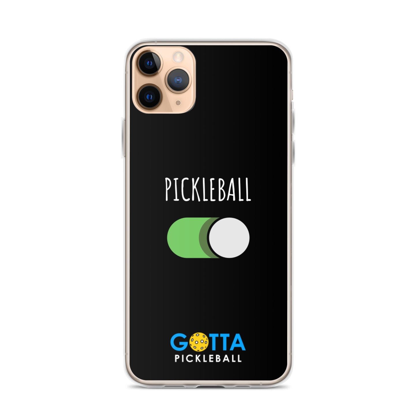 iPhone Case: PICKLEBALL ON: BLACK