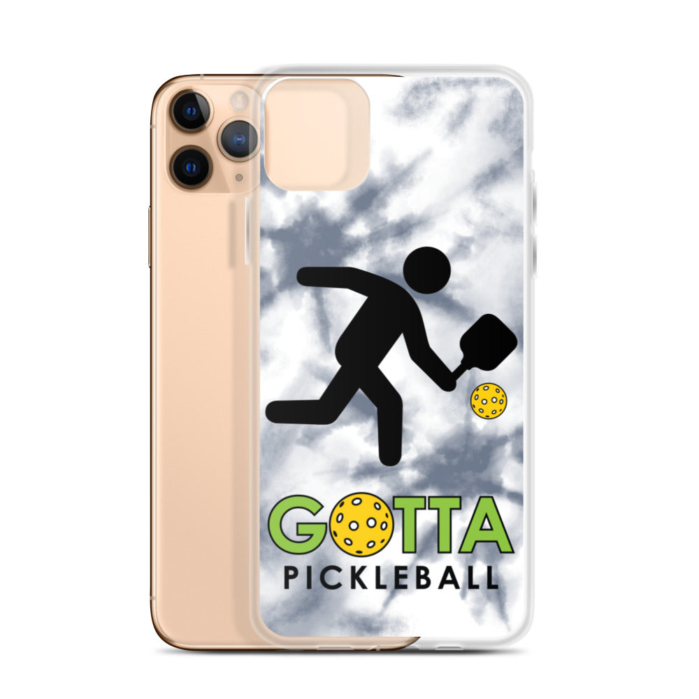 iPhone Case: GOTTA PICKLEBALL WITH OUR MASCOT OZZIE TIE DYE GRAY