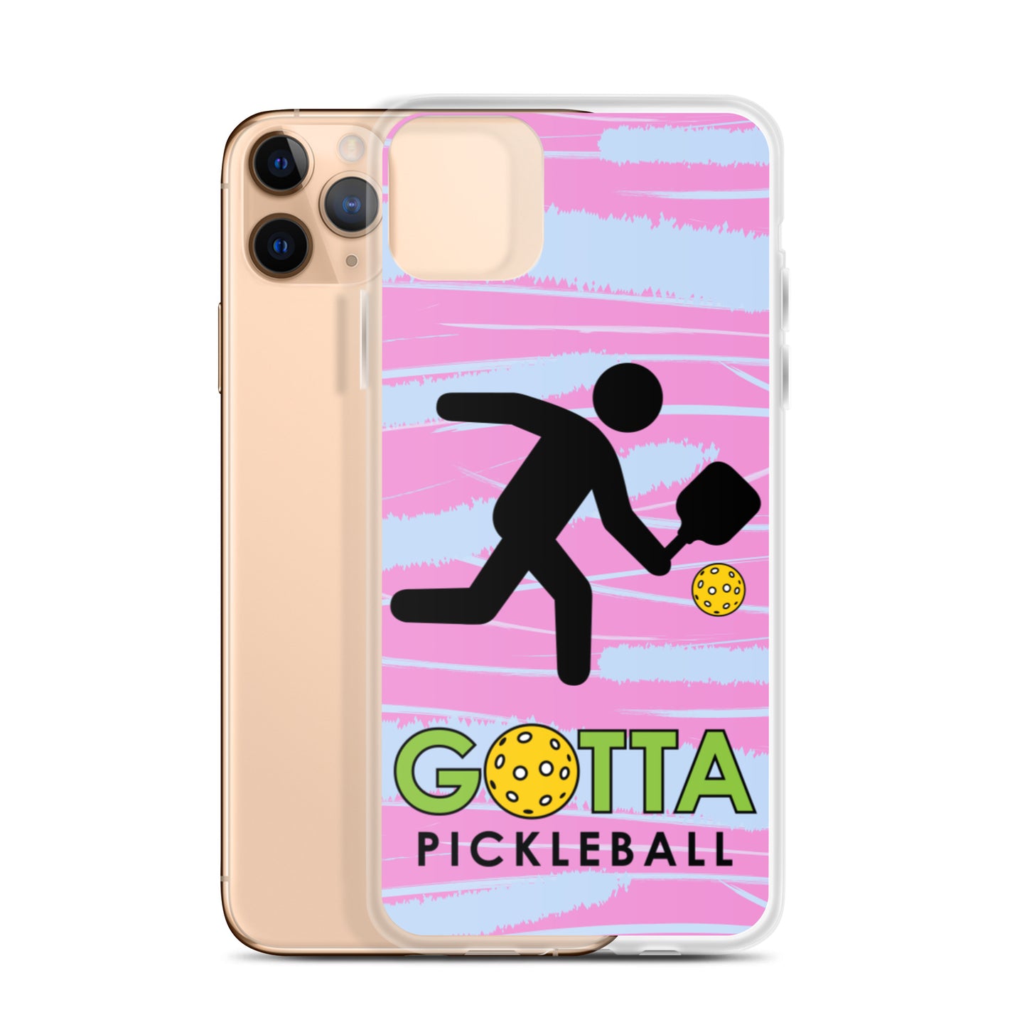 iPhone Case: GOTTA PICKLEBALL WITH OUR MASCOT OZZIE PINK & BLUE