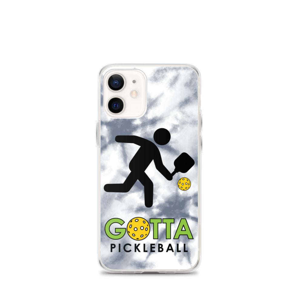 iPhone Case: GOTTA PICKLEBALL WITH OUR MASCOT OZZIE TIE DYE GRAY