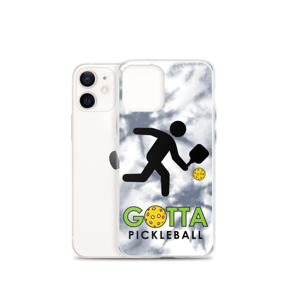 iPhone Case: GOTTA PICKLEBALL WITH OUR MASCOT OZZIE TIE DYE GRAY