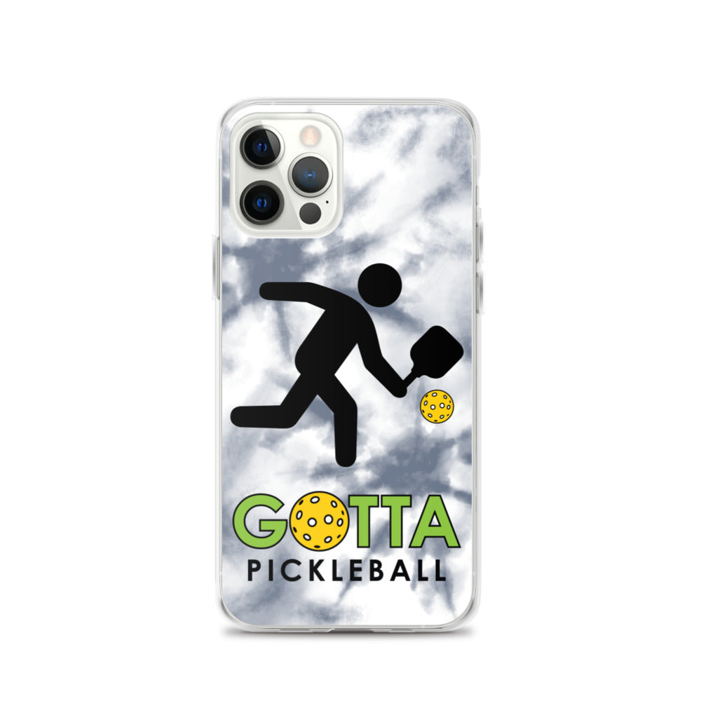 iPhone Case: GOTTA PICKLEBALL WITH OUR MASCOT OZZIE TIE DYE GRAY