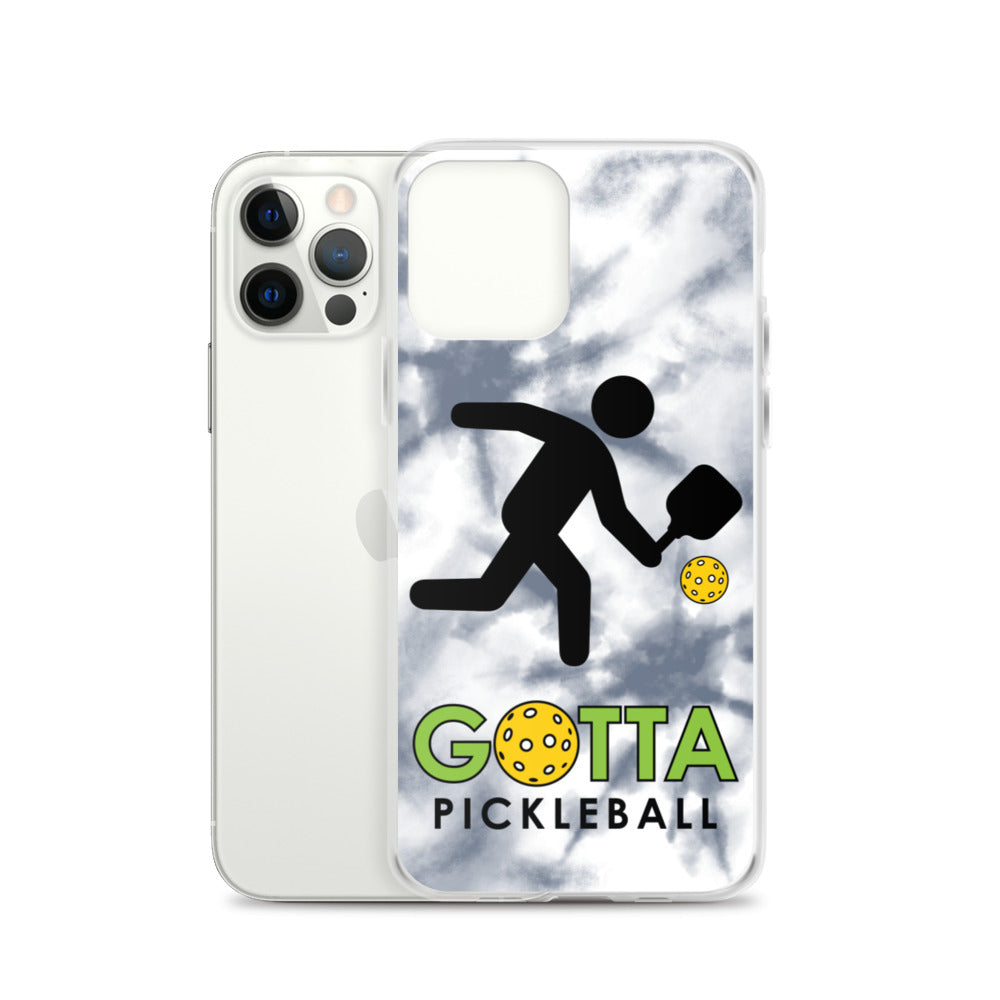 iPhone Case: GOTTA PICKLEBALL WITH OUR MASCOT OZZIE TIE DYE GRAY