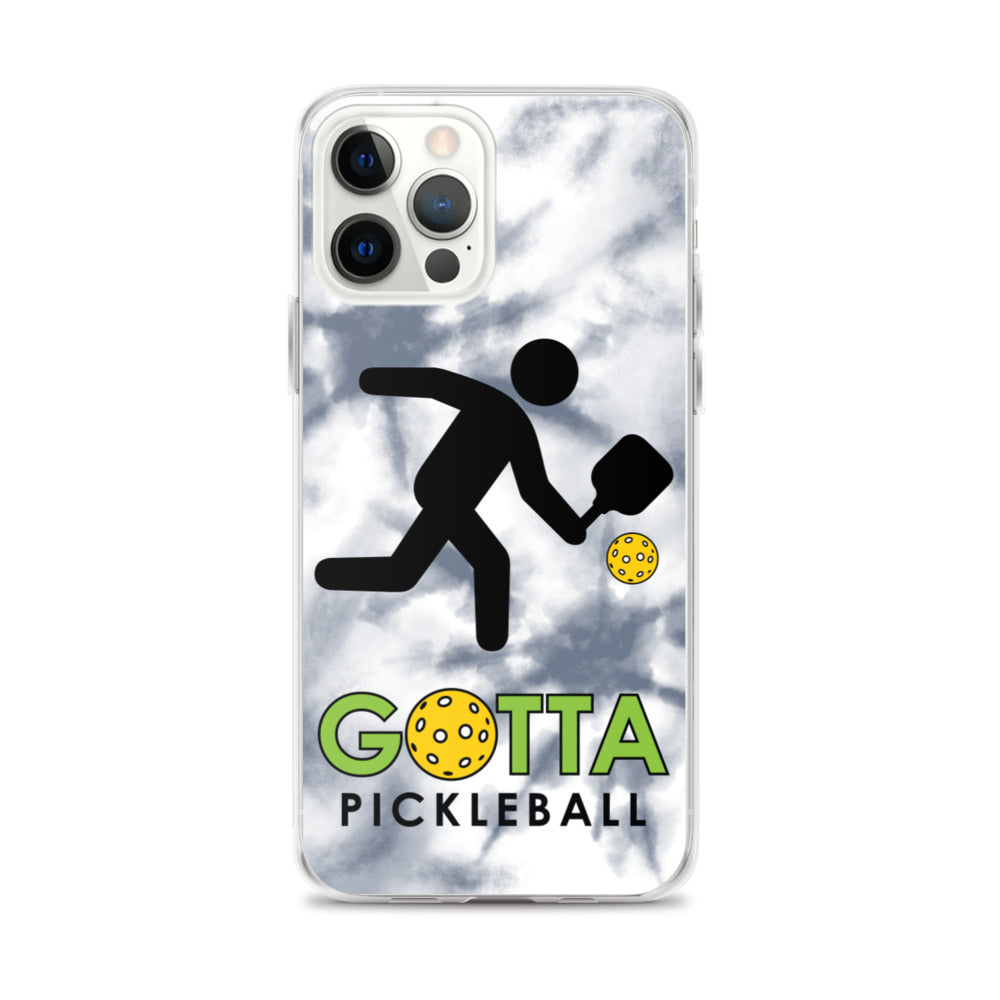 iPhone Case: GOTTA PICKLEBALL WITH OUR MASCOT OZZIE TIE DYE GRAY