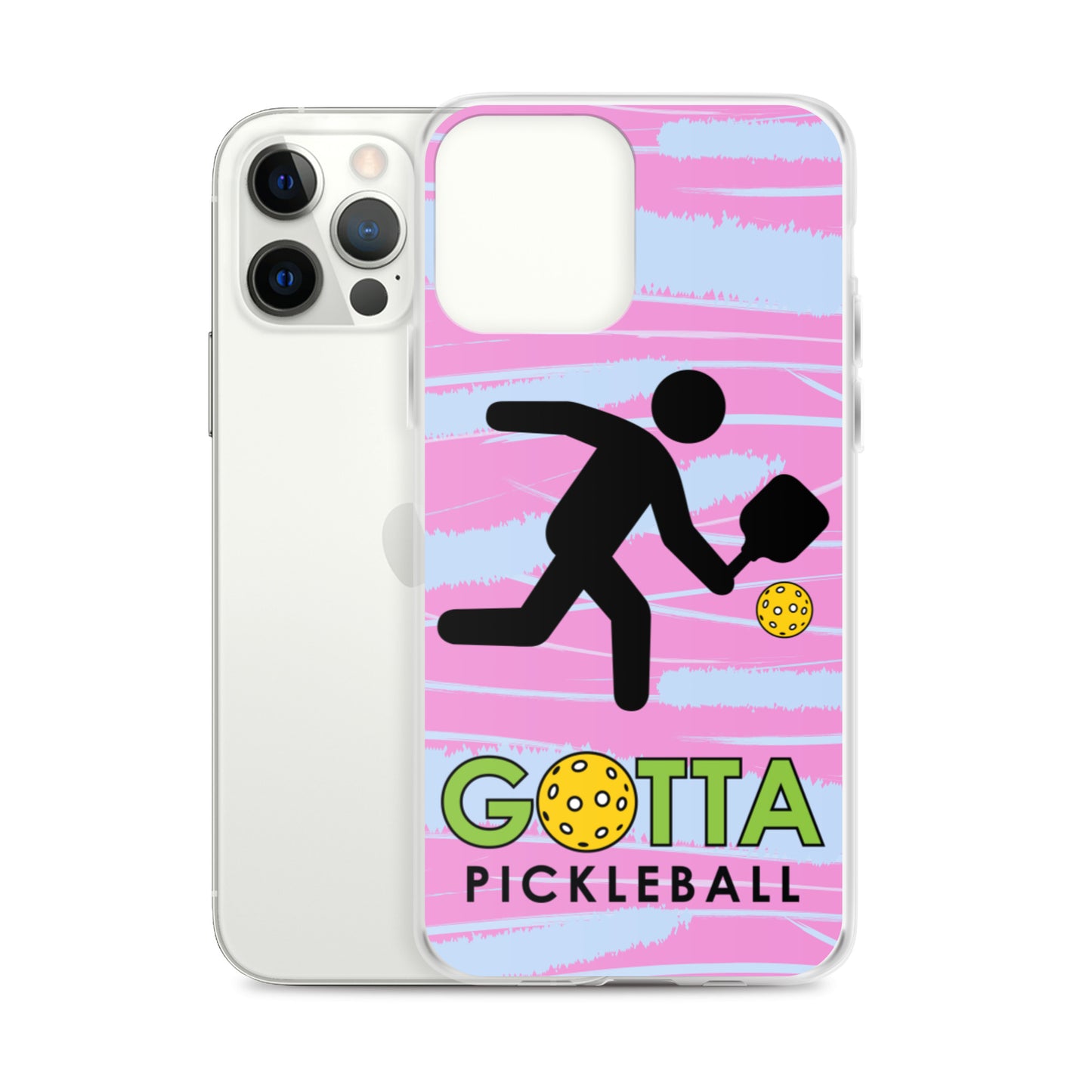 iPhone Case: GOTTA PICKLEBALL WITH OUR MASCOT OZZIE PINK & BLUE
