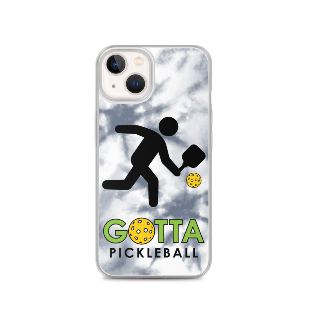 iPhone Case: GOTTA PICKLEBALL WITH OUR MASCOT OZZIE TIE DYE GRAY