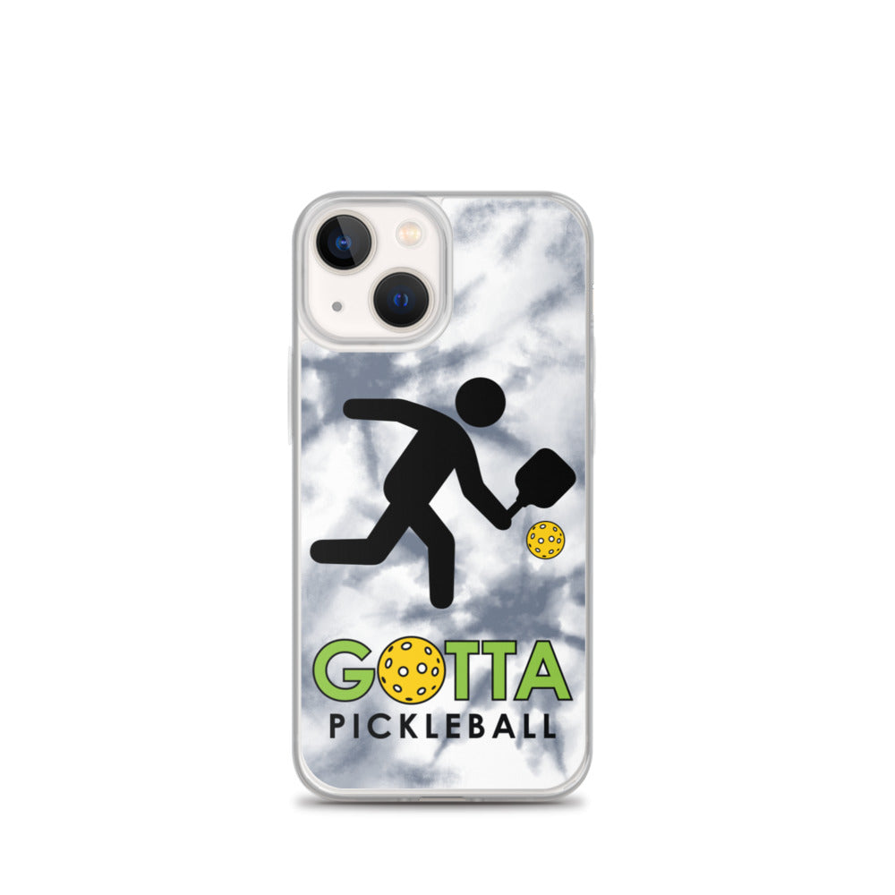 iPhone Case: GOTTA PICKLEBALL WITH OUR MASCOT OZZIE TIE DYE GRAY
