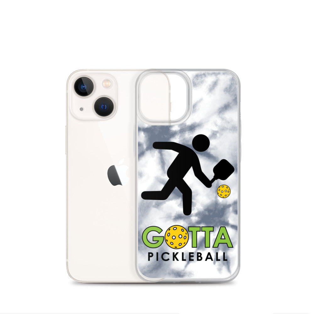 iPhone Case: GOTTA PICKLEBALL WITH OUR MASCOT OZZIE TIE DYE GRAY