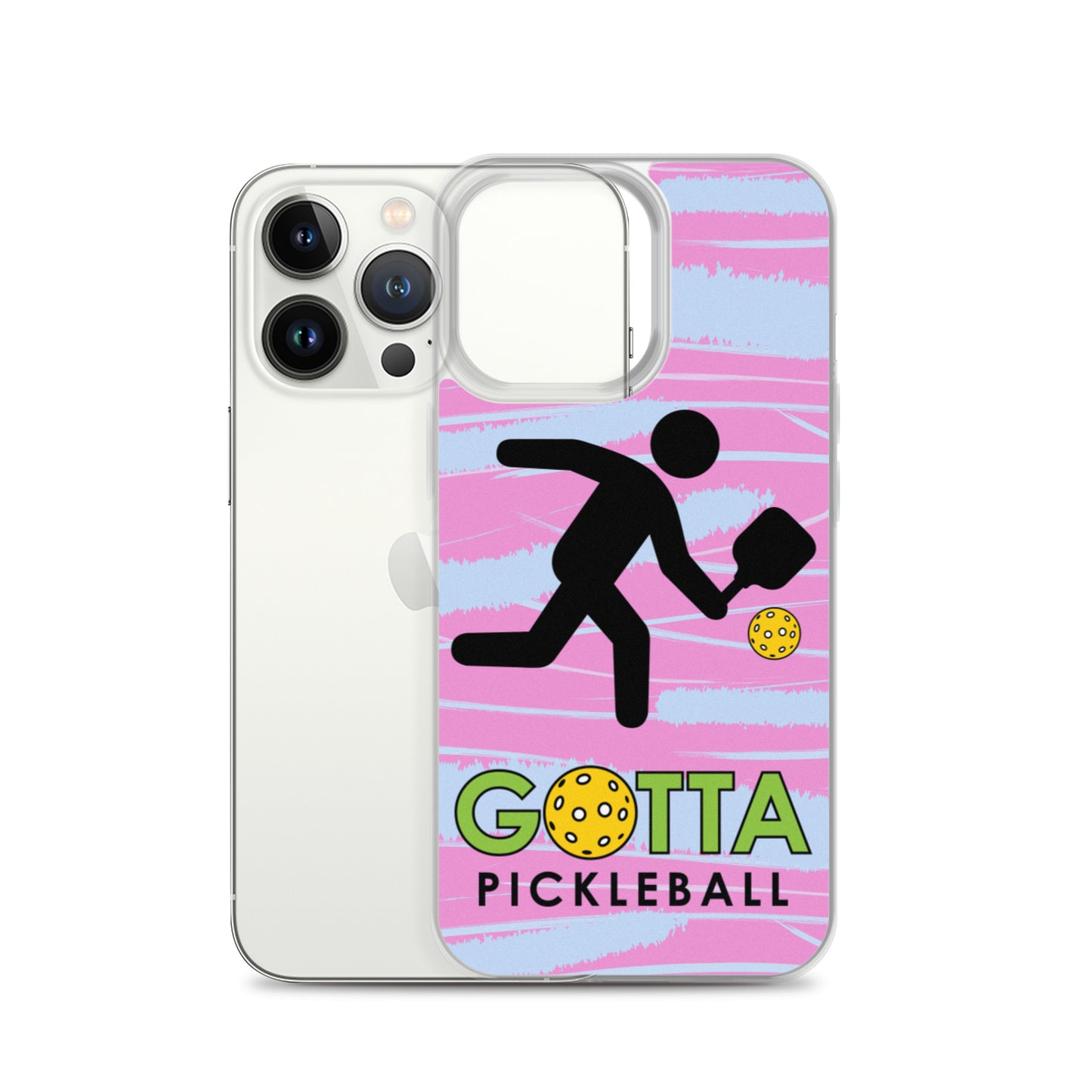 iPhone Case: GOTTA PICKLEBALL WITH OUR MASCOT OZZIE PINK & BLUE