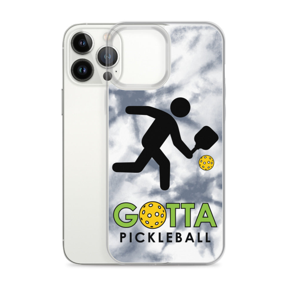 iPhone Case: GOTTA PICKLEBALL WITH OUR MASCOT OZZIE TIE DYE GRAY