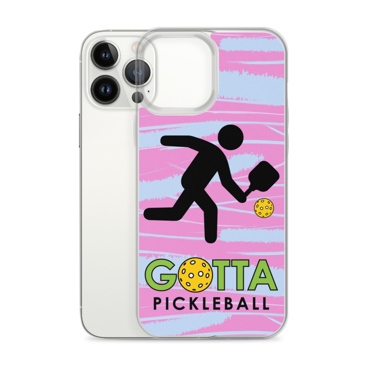 iPhone Case: GOTTA PICKLEBALL WITH OUR MASCOT OZZIE PINK & BLUE
