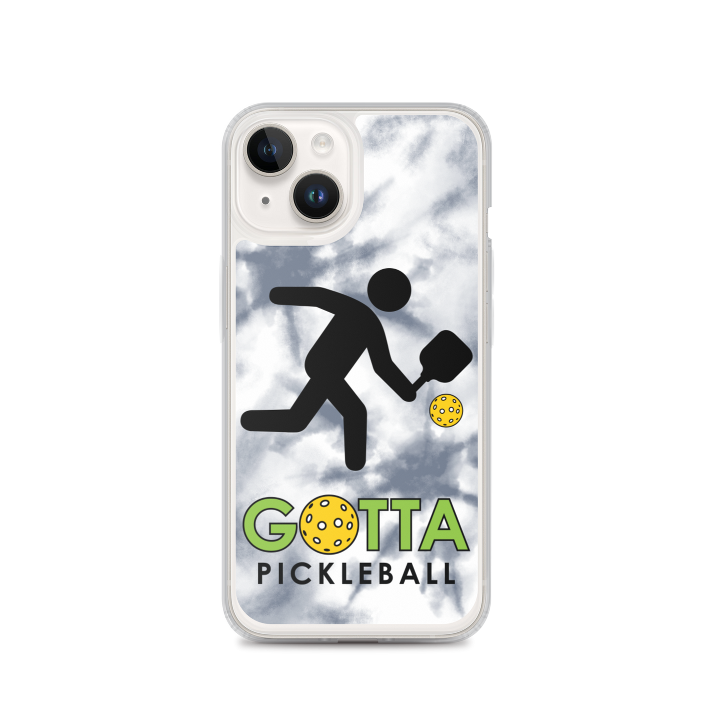 iPhone Case: GOTTA PICKLEBALL WITH OUR MASCOT OZZIE TIE DYE GRAY