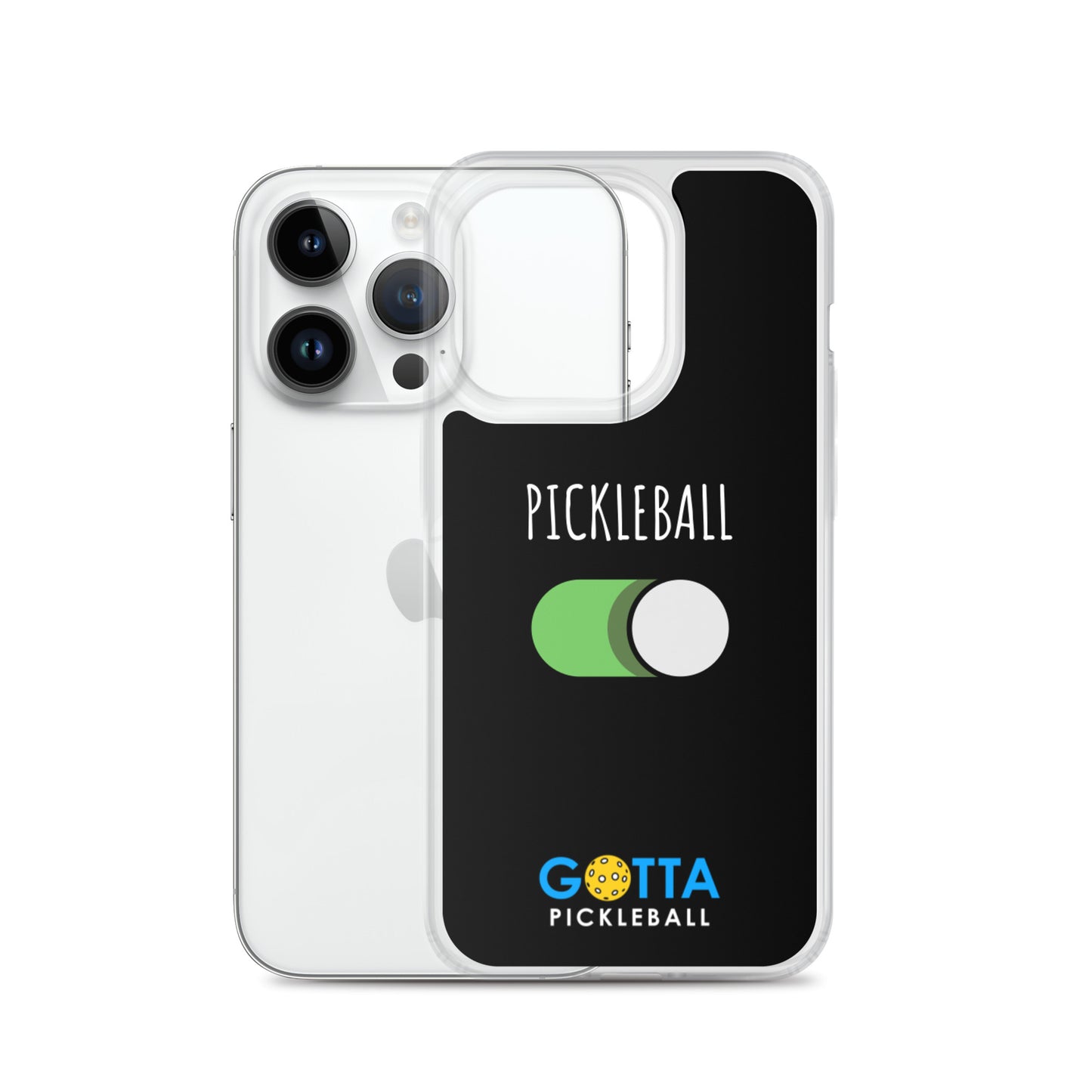 iPhone Case: PICKLEBALL ON: BLACK