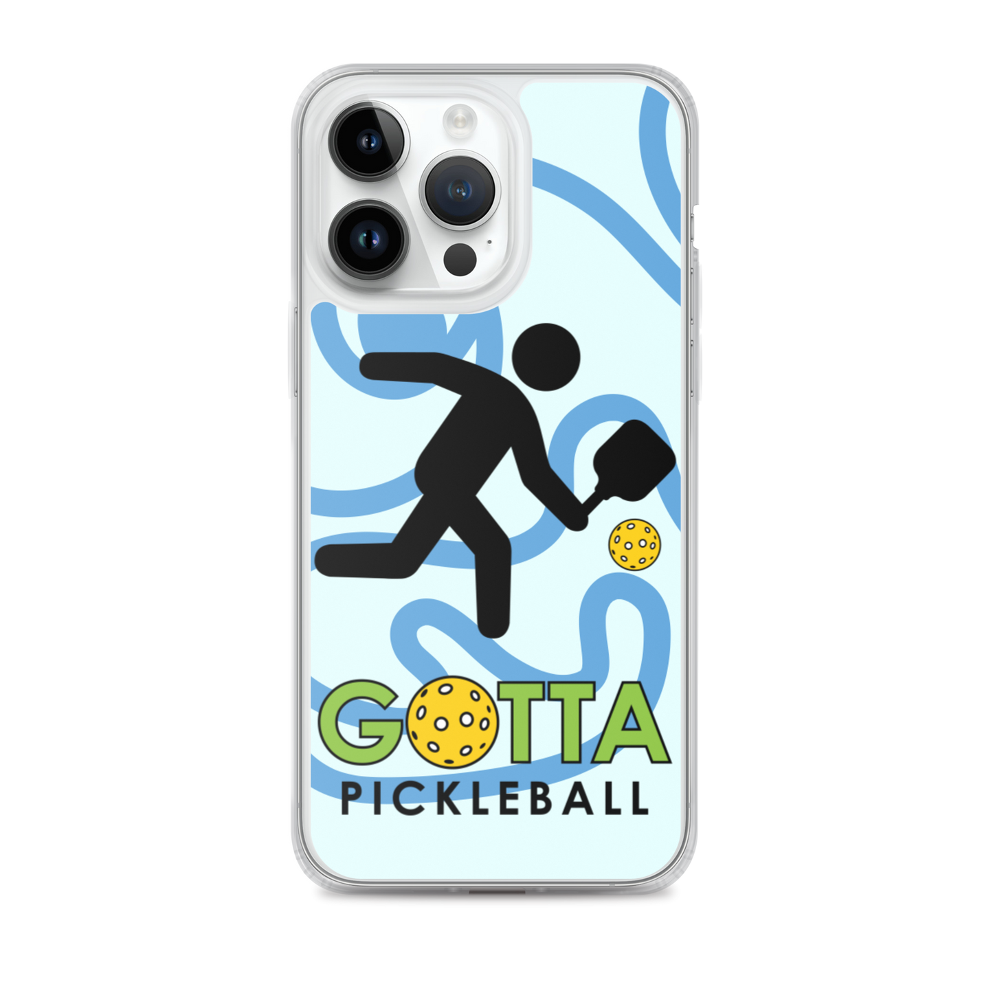 iPhone Case: GOTTA PICKLEBALL WITH OUR MASCOT OZZIE BLUE LINES