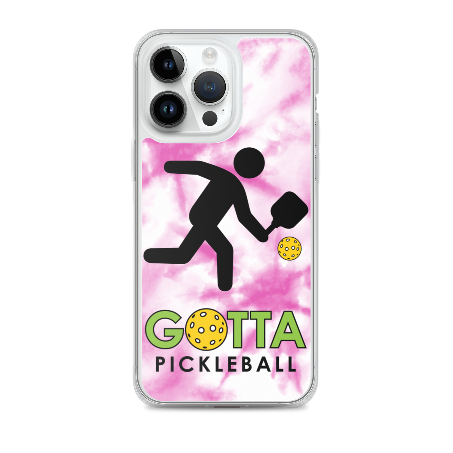 iPhone Case: GOTTA PICKLEBALL WITH OUR MASCOT OZZIE TIE DYE PINK