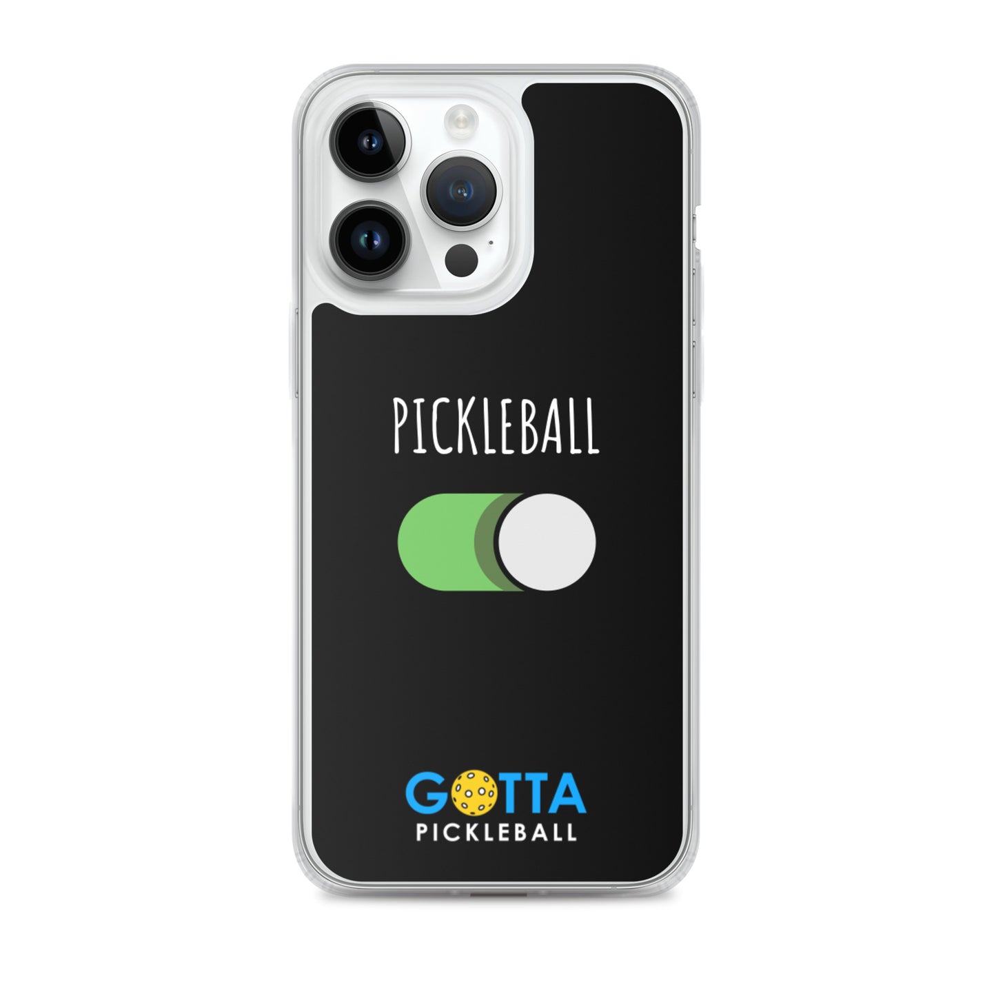 iPhone Case: PICKLEBALL ON: BLACK