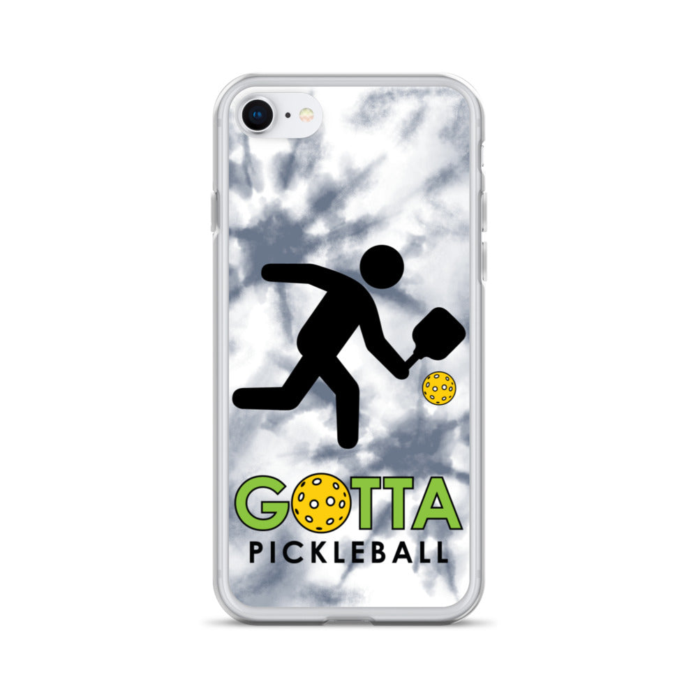 iPhone Case: GOTTA PICKLEBALL WITH OUR MASCOT OZZIE TIE DYE GRAY