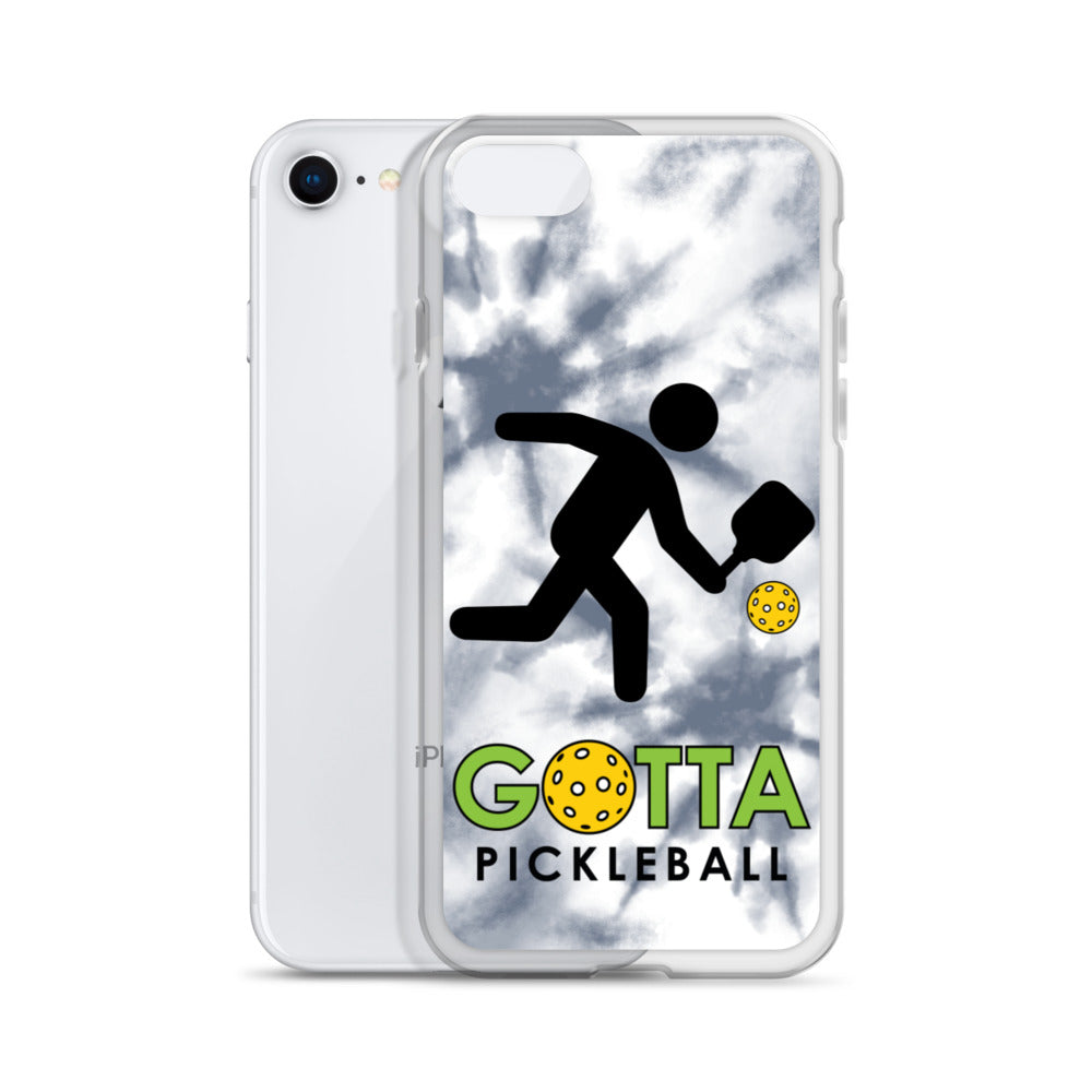 iPhone Case: GOTTA PICKLEBALL WITH OUR MASCOT OZZIE TIE DYE GRAY