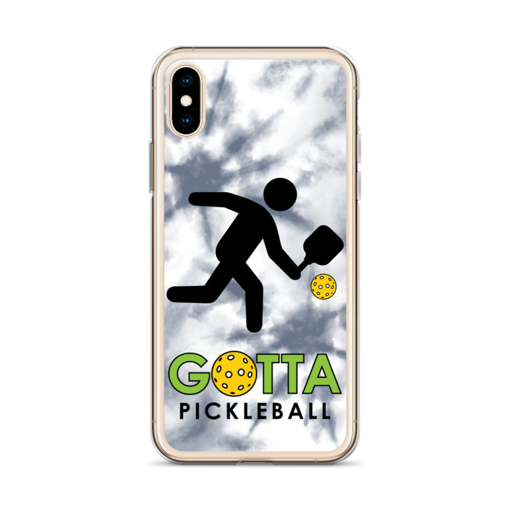 iPhone Case: GOTTA PICKLEBALL WITH OUR MASCOT OZZIE TIE DYE GRAY