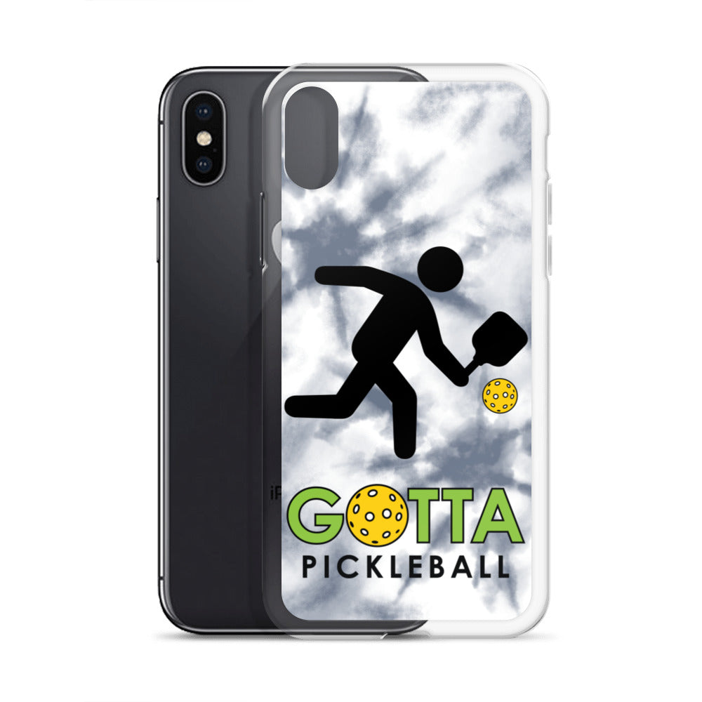 iPhone Case: GOTTA PICKLEBALL WITH OUR MASCOT OZZIE TIE DYE GRAY
