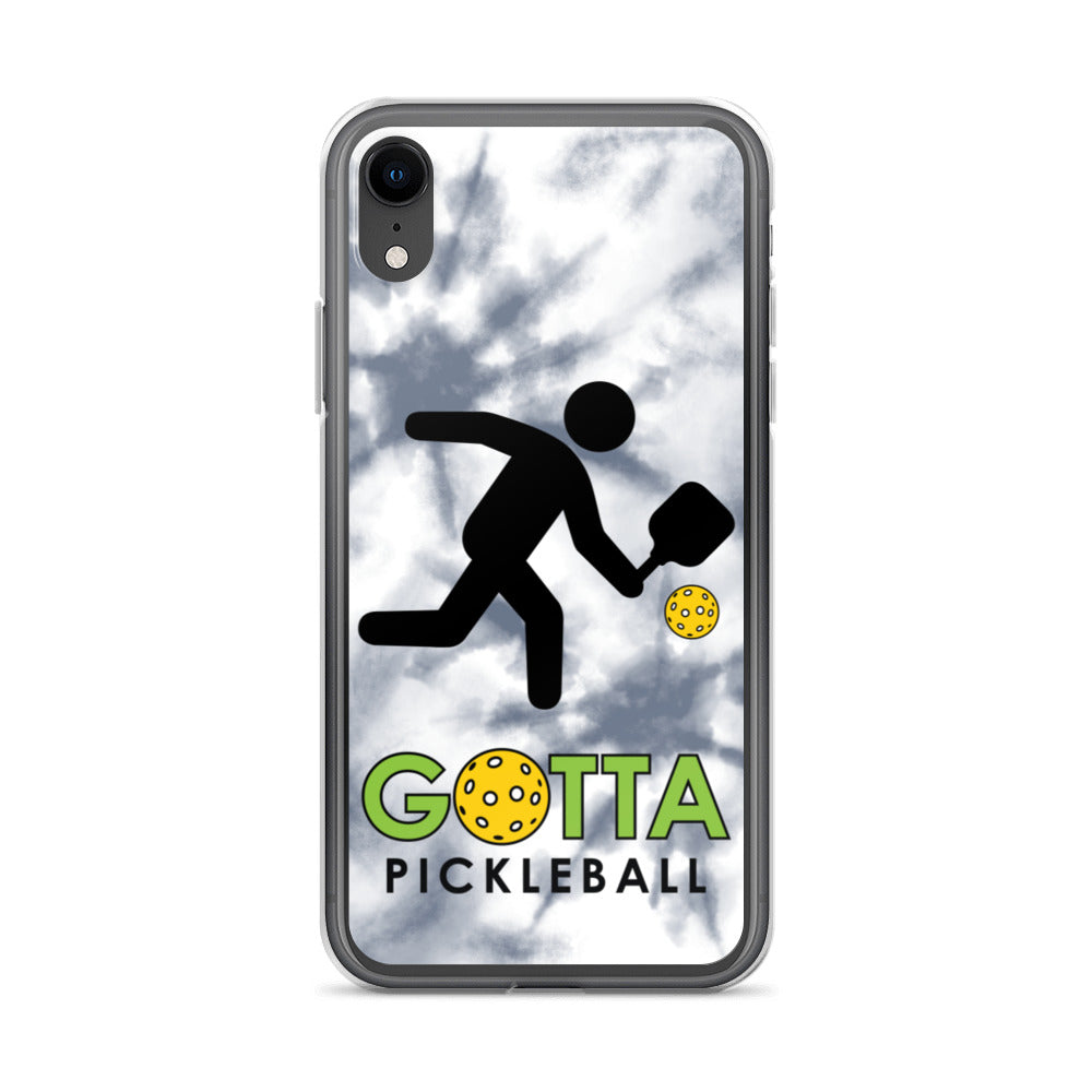 iPhone Case: GOTTA PICKLEBALL WITH OUR MASCOT OZZIE TIE DYE GRAY