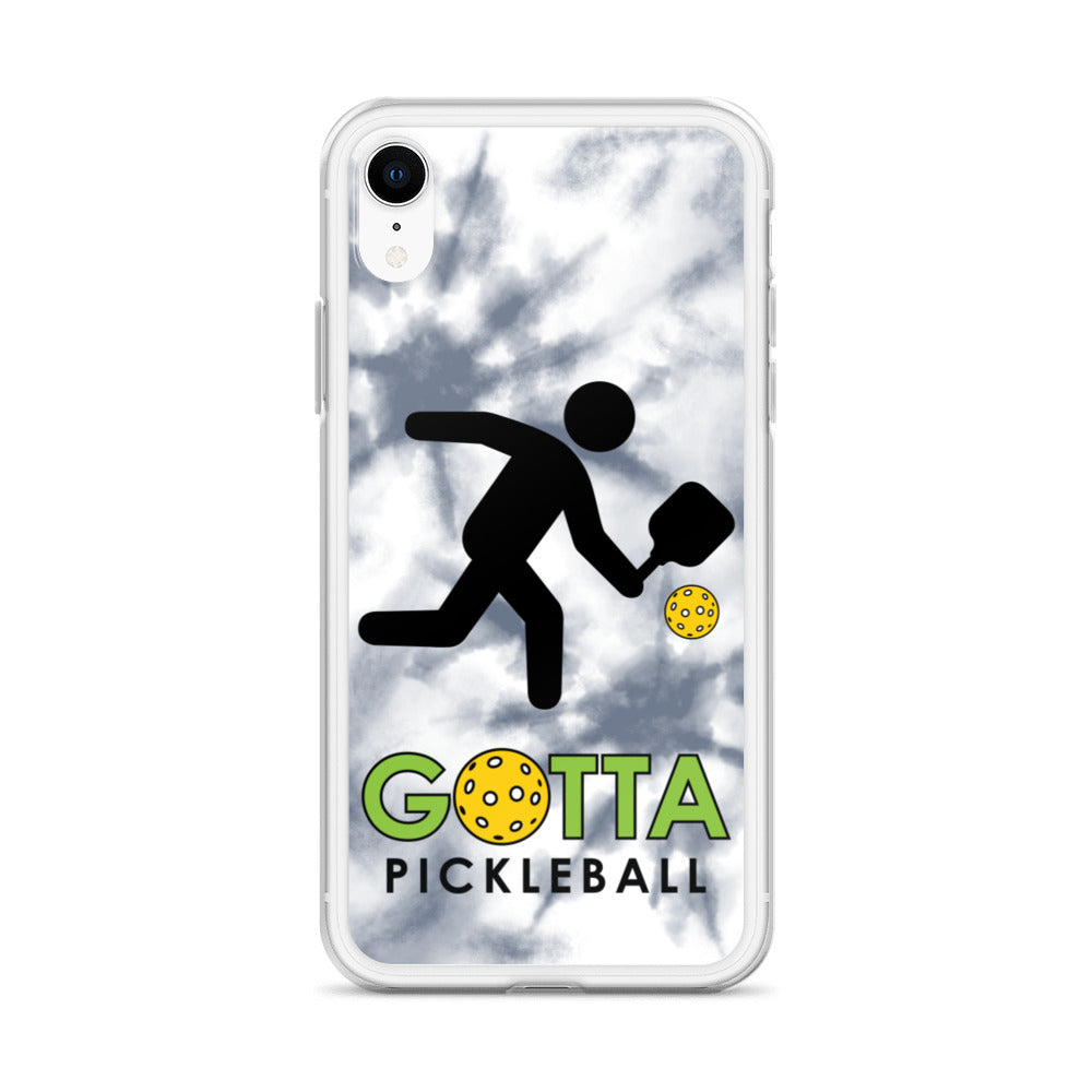 iPhone Case: GOTTA PICKLEBALL WITH OUR MASCOT OZZIE TIE DYE GRAY