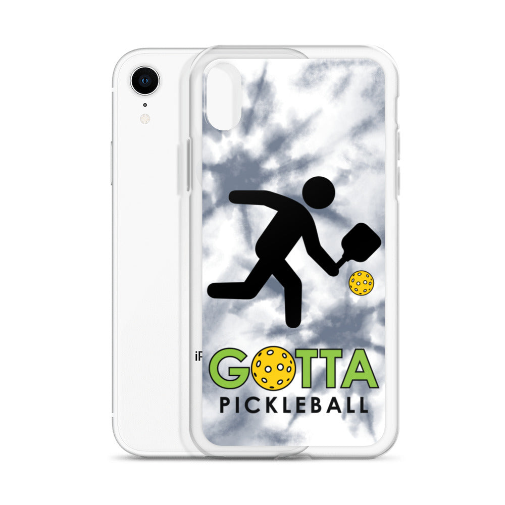 iPhone Case: GOTTA PICKLEBALL WITH OUR MASCOT OZZIE TIE DYE GRAY