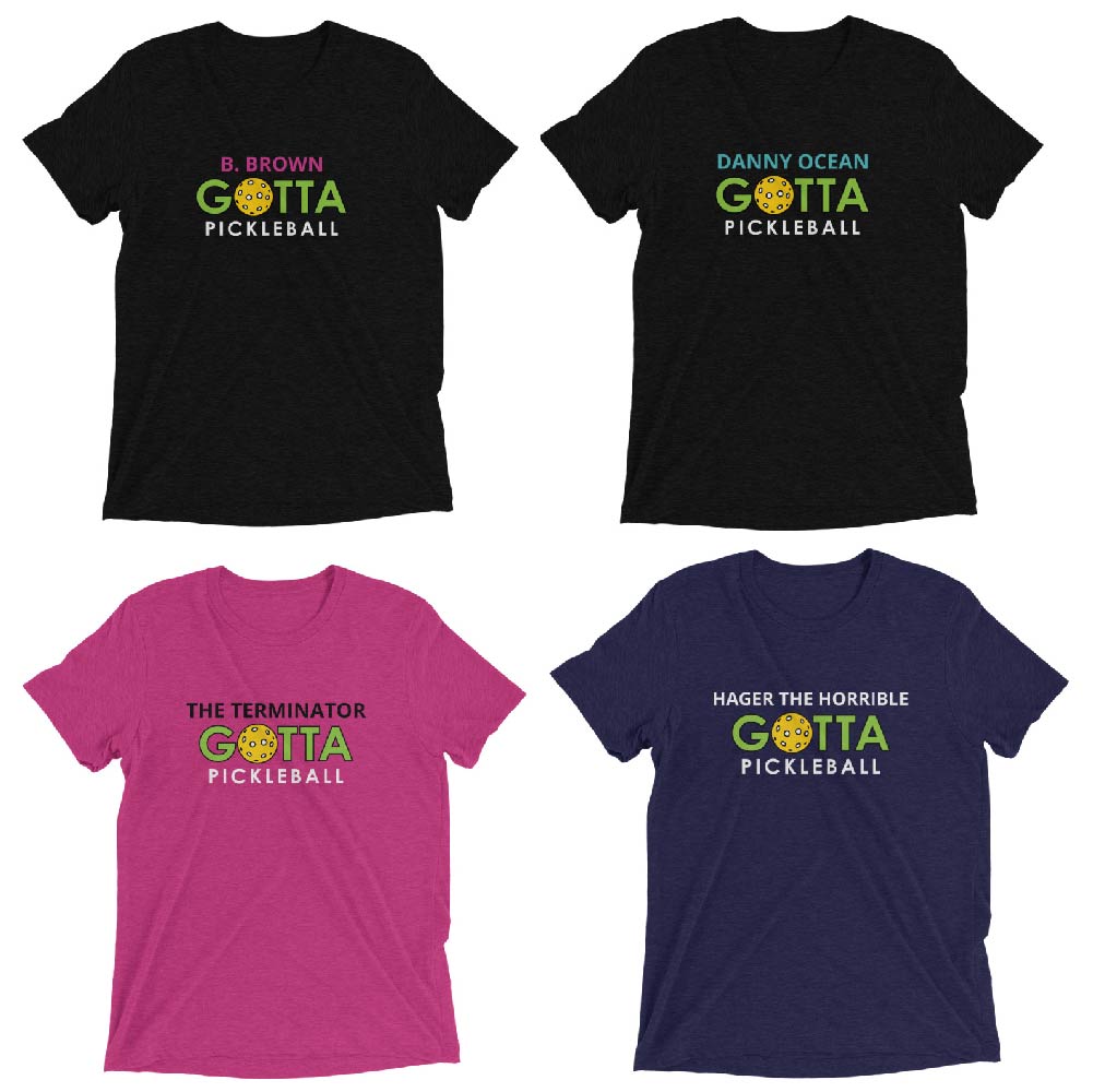 PERSONALIZED PICKLEBALL T-SHIRT: UNISEX: Make a shirt like this with your city and state