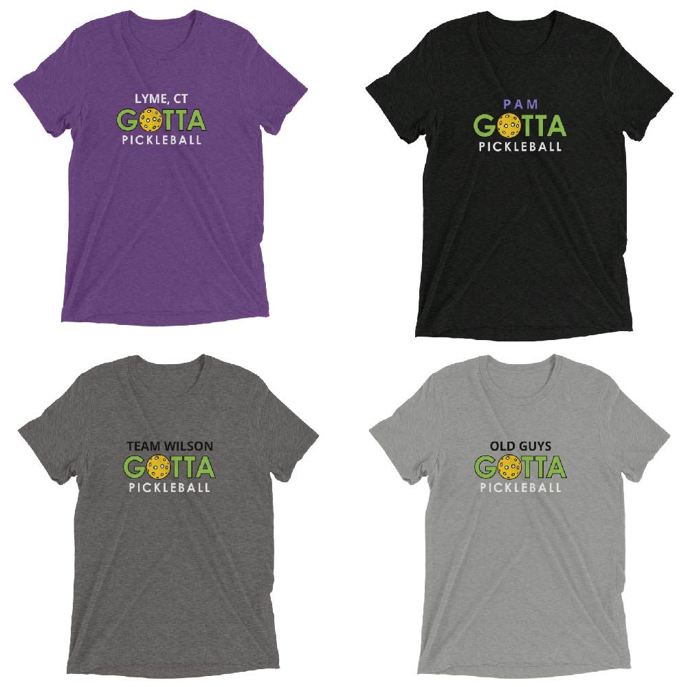 PERSONALIZED PICKLEBALL T-SHIRT: UNISEX: Make a shirt like this with your city and state