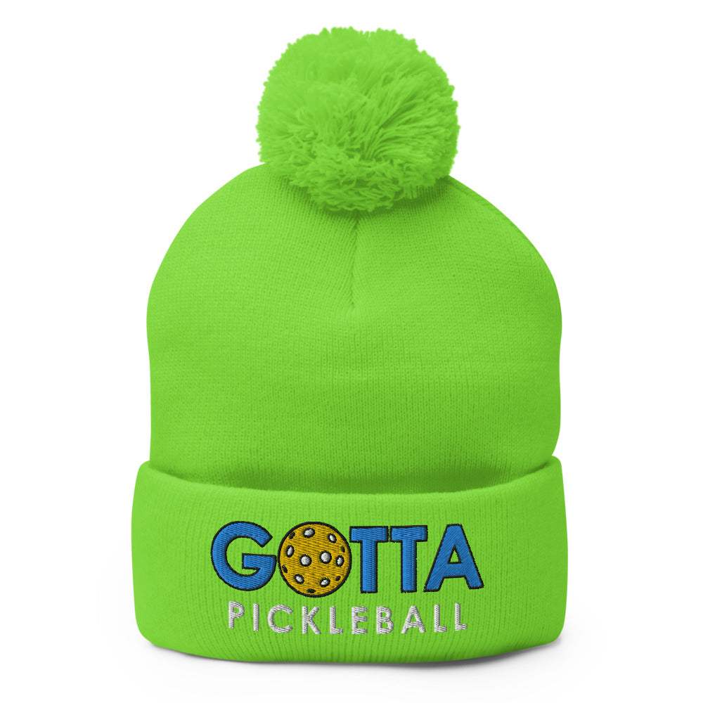 Pom-Pom Beanie: Embroidered Gotta Pickleball (more colors)